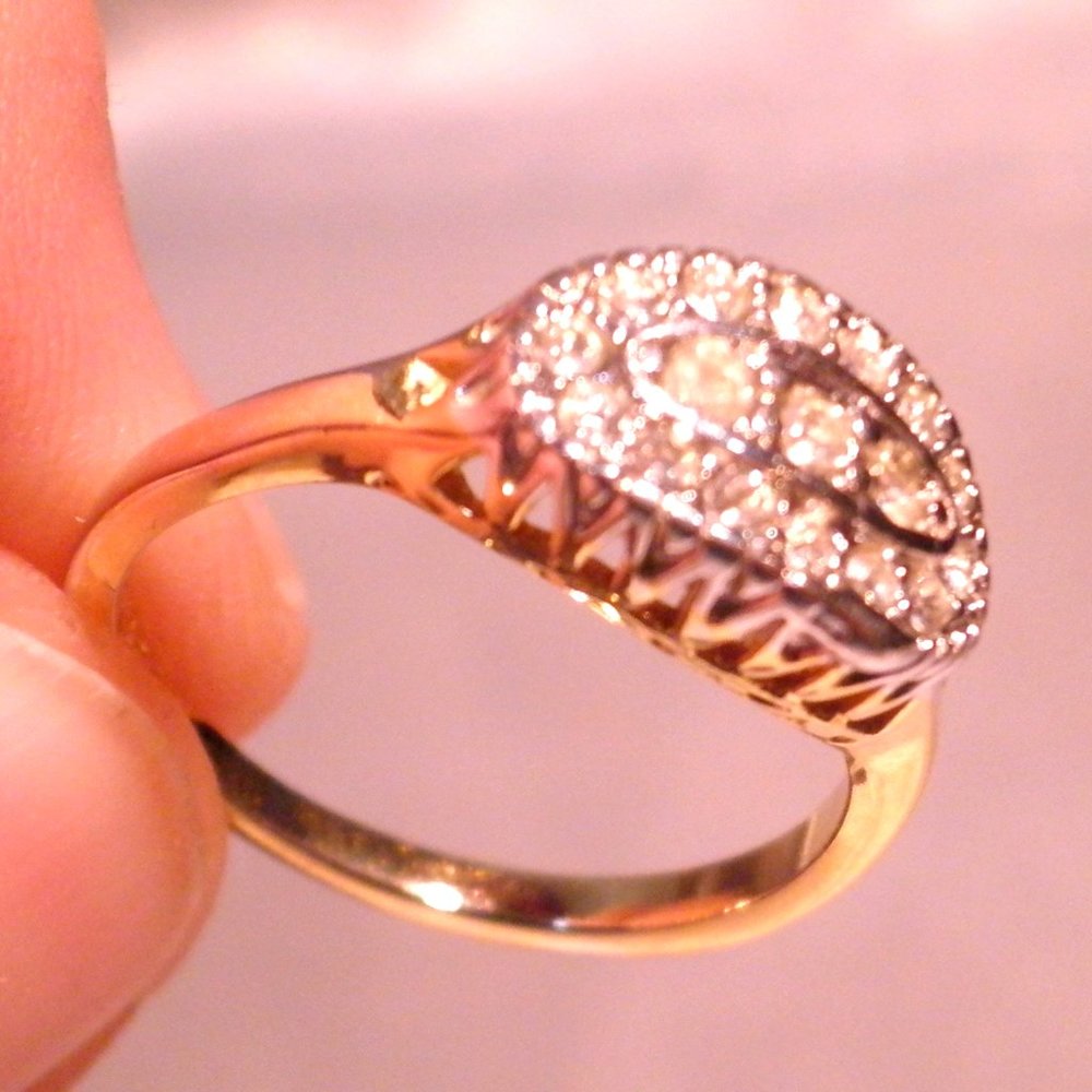 Ana Bekoach GE Rhinestone Ring Size 7 3/4